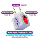 Kit 2 Cubos Benjamin Adaptador De Tomada 10a 20a 4 Entradas - HURACAN DISTRIBUIDORA