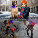 Lanterna Sinalizador Pisca Traseira Bike Led Recarregável Cor Azul Com Vermelho