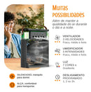 Mini Ar Condicionado Ventilador Portátil Reservatório Água Cor Preto