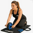 Colchonete De Academia/treino+corda De Pular+roda Abdomi Azul