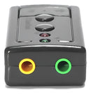 Placa De Som Usb 7.1 Adaptador De Audio P2 Fone Pc Notebook Cor Preto