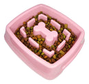 Comedouro Lento Caes Pet Cachorro Pote Ração Educativo 65 Rosa