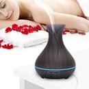 Aromatizador Difusor Elétrico Ultrassônico 400ml - Tulipa Cor Madeira Escuro