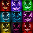Mascara Led Neon Halloween Terror Cosplay Balada Carnaval Cor Verde