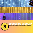 Cortina Led Decoração 3x3 Metros 110v/2 Branco Quente 127/220V