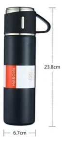 Garrafa Térmica Em Aço Inox Com Termômetro Led Digital 500ml Cor Preto