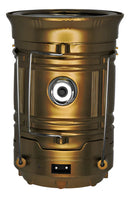 Lampião Retro Solar Lanterna Super Led Recarregavel Cor Dourado Fluoreled