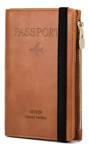 Carteira Para Passaporte Elegante Feminino E Masculino Cor Marrom-claro