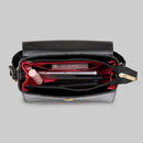 Bolsa Feminina Pequena Transversal E Lateral Tampa Pinguente Cor Preto