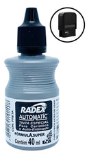 Tinta Para Carimbo Auto-entintado 40ml - Preto - Radex