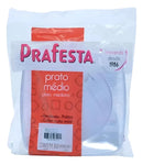 Prato Acrílico Quadrado Bolo Sobremesa 15cm 20 Unidades Cor Cristal