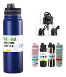 800mlgarrafa Térmica Água Squeeze Inox Academiaquente E F Azul