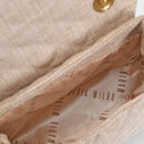 Bolsa De Lado Feminina Lateral Com Corrente Matelassê Festa Cor Palha