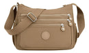 Bolsa Feminina Grande Transversal Impermeável Nylon  Marrom