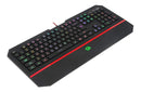 Teclado Redragon Karura QWERTY português Brasil cor preto e vermelho com luz de 7 cores