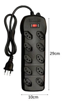 Filtro De Linha 10 Tomadas Extensão Espaçada 3 Pinos Qfl10