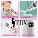 Aspirador Nasal Elétrico Higieniza Ouvido E Nariz Elétrico Cor Branco Sugador Nasal Bebê Tira catarro puxador coriza sinusite sugador nariz recém nascido higienizador hospitalar baby Marca TDX