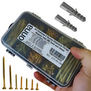 Kit Parafusos E Buchas Chipboard Philips Madeira Parede Total 300 Itens Com Estojo Diversas Medidas Alvenaria Concreto