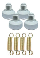 Kit 4 Pé Nivelador + 4 Mola Suspensão Compatível Electrolux