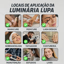 Luminaria Lupa Estetica Ring Lig Branco Branco 127/220V