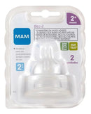 Kit 2 Bicos De Silicone Para Mamadeira 2m+ Fluxo Médio Mam