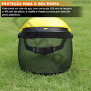 Protetor Facial Com Tela De Aço Para Roçadeiras Motosserras