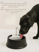 Fonte Bebedouro Gatos Cães 1,5l Filtro Joy Elétrico Cor Preta