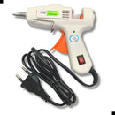 Pistola Aplicador Cola Quente 20w - Com 10 Bastões 30cm - Artesanato Bico Fino Para Bastão 7mm Botão Liga Desliga Modelo Sd-a601 Cor Branco Niadri Imports