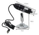 Lupa Microscópica Digital Zoom 1600x Usb Analise Capilar Cel Jiaxi Cor Preto