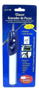 Caneta Gravadora Elétrica Grava Metais Jóias Plástico Vidros PIlha