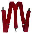 Suspensório King 3,5cm Largura Exclusivo Plus Size  Vermelho