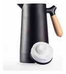 Vittak Garrafa Térmica Café 1 Litro Nórdica Cabo Madeira Mesa Posta Cor Preta