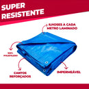 Lona Azul Carreteiro Caminhão Piscina Impermeável 75g 4x4