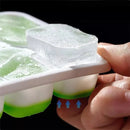 Kit 4 Forma De Gelo Fundo Silicone 14 Cubos Tampa Rígida Tche Amo