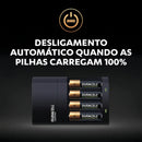 Carregador De Pilhas Recarregáveis Duracell Aa/aaa Com 4 Aa