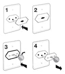 20 Protetor Tomada Bebe Segurança Contra Choque C/ Chave Branco