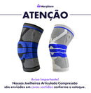 Kit 2 Joelheiras Articulada Compressão Ortopédica Crossfit Alivia Patelar Dor Joelho Proteção Perna Tamanho G