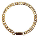 Corrente Masculina 70cm Grumet Banhado Ouro + Pulseira Top Cor Dourado