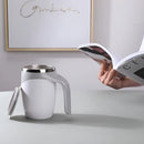 Caneca Térmica Copo Magnética Mixer Café Inox Misturador Cor Branco Liso 380mL
