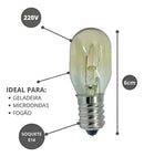Lampada E14 15w Lustres Geladeiras Microondas Cor da luz Branco-quente - Camperluz
