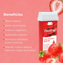 Cera Depilatória Roll-on Morango 100g - Depilflax