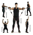 Kit 11 Extensor Elástico Treino Em Casa + Kit 5 Mini Band