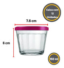 Kit 12 Tigelas De Vidro Potes Americano Congelar Tampa 150ml
