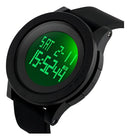 Relógio Masculino Esportivo Digital Militar Original Luz Led Cor Da Correia Preto Cor Do Bisel Preto Cor Do Fundo Preto