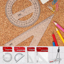 Kit 5un Escolar Transferidor Esquadro Compasso Matemática Cristal