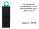 Kingston DataTraveler Exodia 64GB pendrive preto 3.2 Gen 1