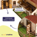 Celeiro E Estábulo Mini Fazendinha Em Mdf Adesivado - MDF Criativa