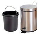 Vittak Lixeira 5 Litros De Aço Inox Redonda Cesto Balde Banheiro Casa Lixo Cor Cinza