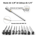 10 Fresa Lima Rotativa Metal Duro Escarear Madeira Aço Ferro