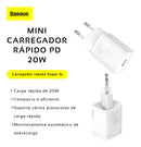 Baseus Carregador De Parede Turbo 20w Tipo-c + Cabo iPhone